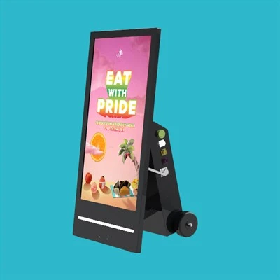 Affiche de signalisation numérique LCD portable extérieure avec batterie